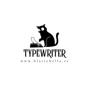 Black and White Flat Illustrative Typewriter Bookstore Logo